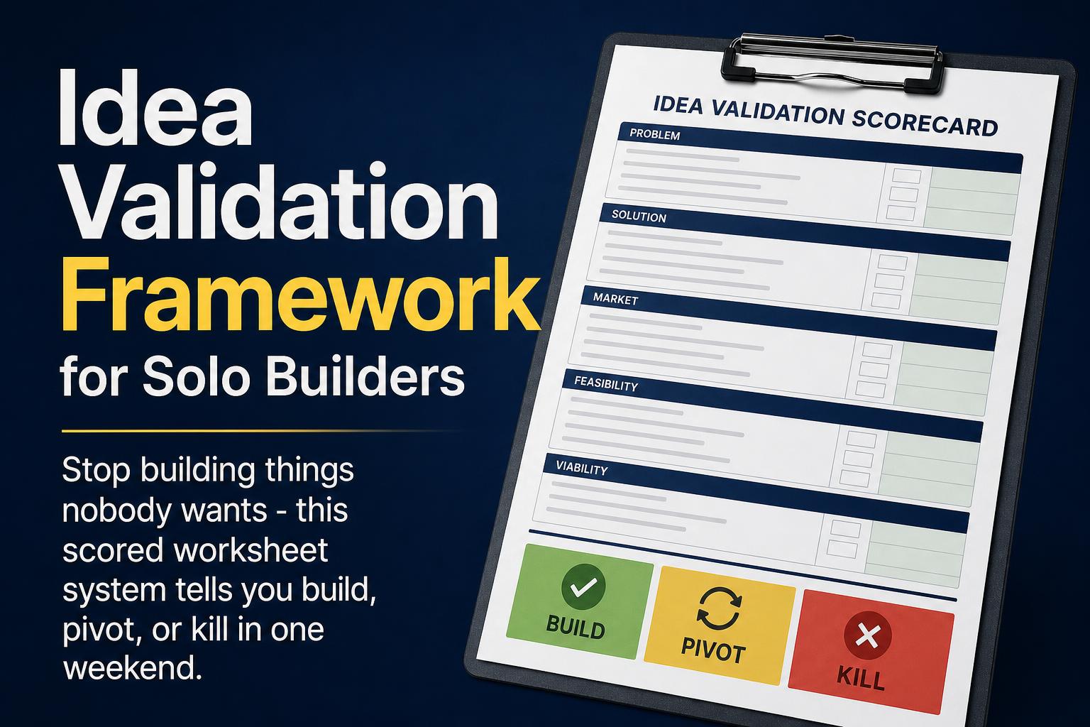 Idea Validation Framework for Solo Builders