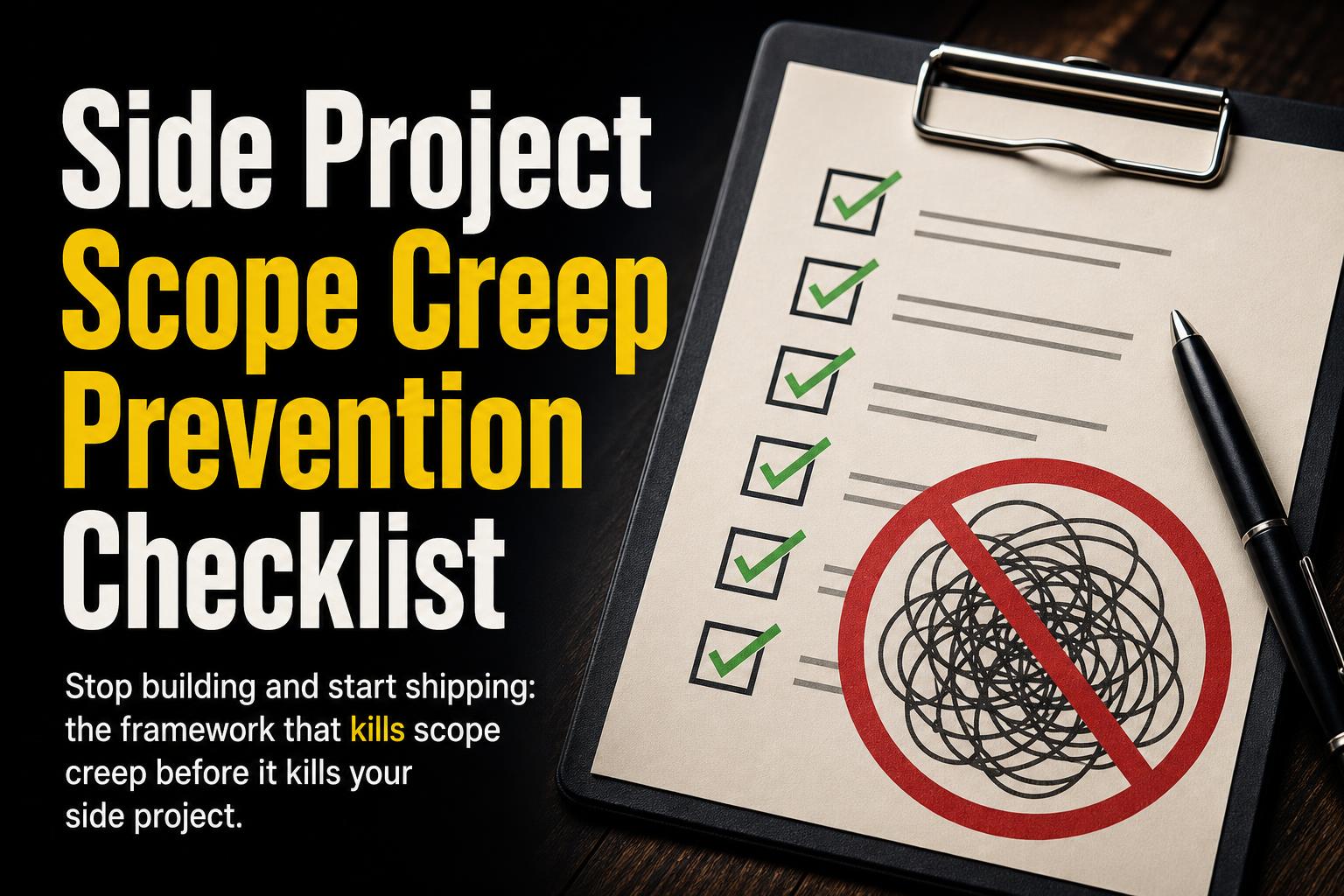 Side Project Scope Creep Prevention Checklist
