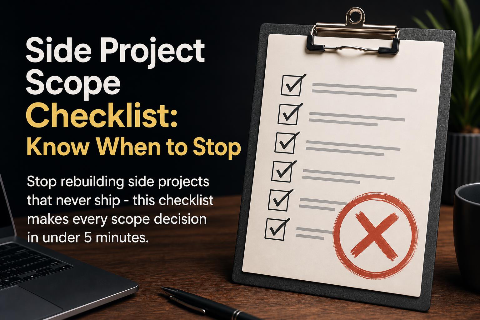 Side Project Scope Checklist: Know When to Stop